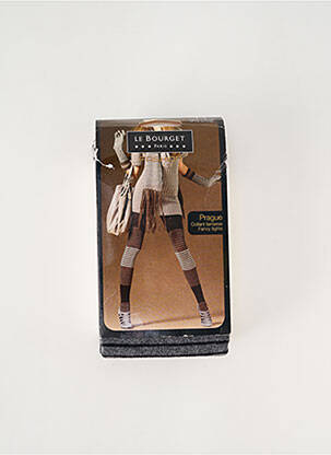 Collants stretch gris LE BOURGET femme
