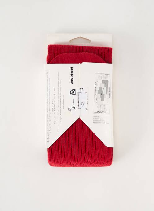 Collants rouge LE BOURGET pour femme