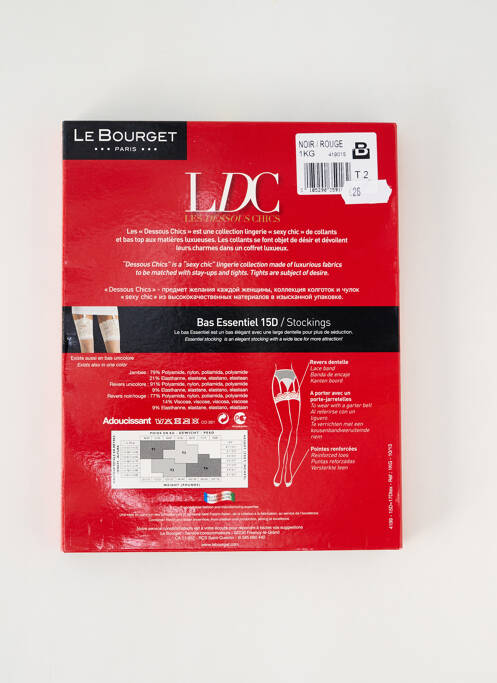 Bas noir LE BOURGET pour femme