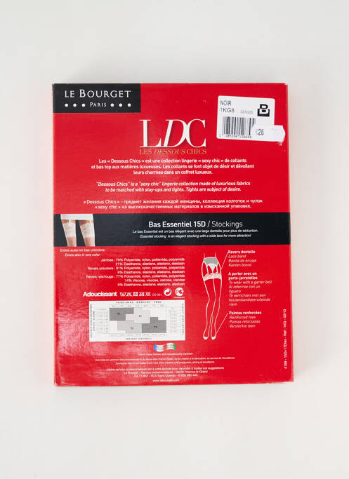 Bas noir LE BOURGET pour femme