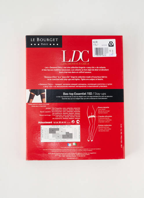 Bas noir LE BOURGET pour femme