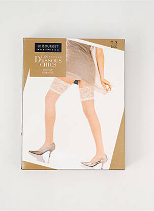 Bas stretch blanc LE BOURGET femme