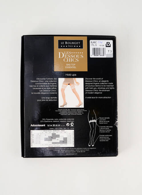 Bas blanc LE BOURGET pour femme