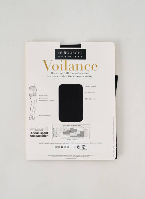 Bas noir LE BOURGET femme