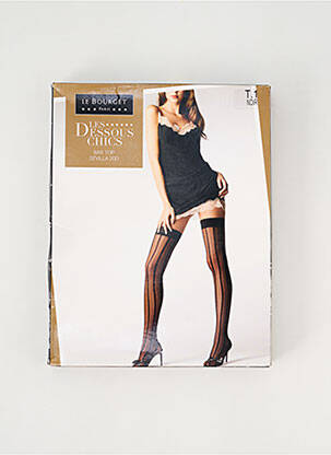 Bas imprimé fantaisie noir LE BOURGET femme