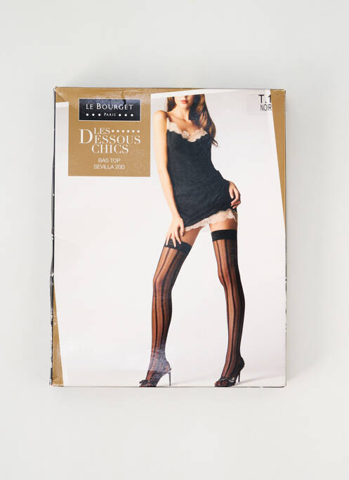 Bas imprimé fantaisie noir LE BOURGET femme