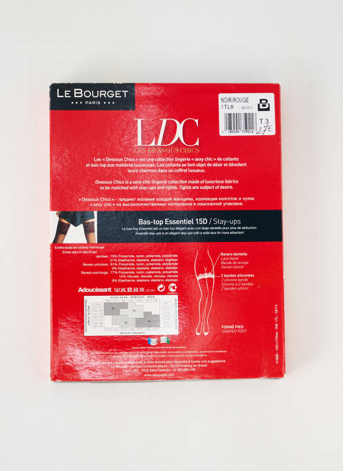 Bas noir LE BOURGET pour femme