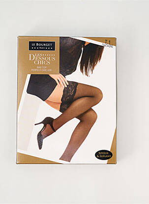Bas stretch marron LE BOURGET femme