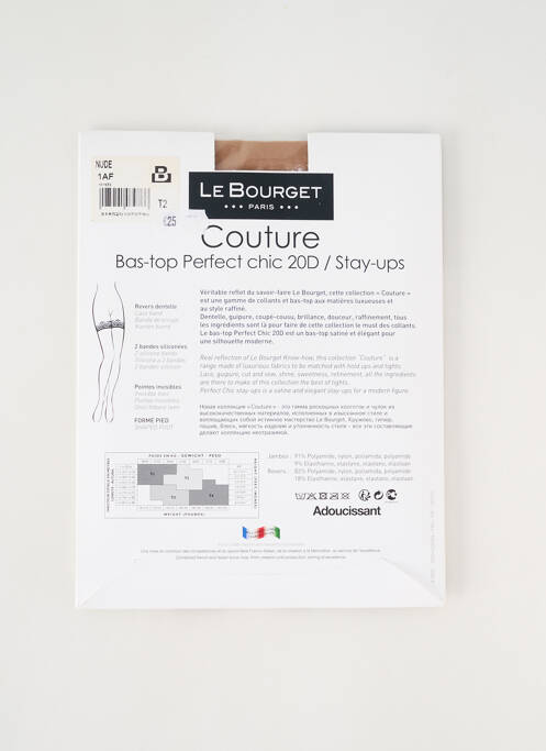 Bas finition dentelle chair LE BOURGET femme
