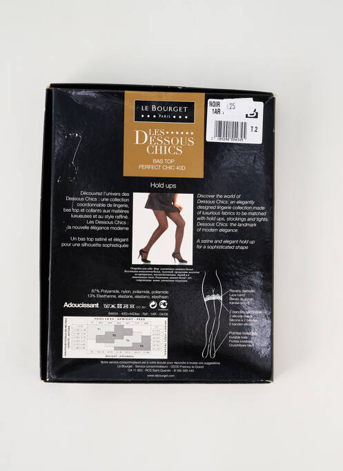 Bas noir LE BOURGET pour femme