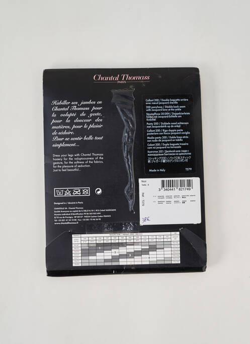 Collants noir CHANTAL THOMASS pour femme