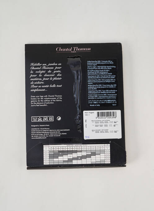 Collants noir CHANTAL THOMASS pour femme