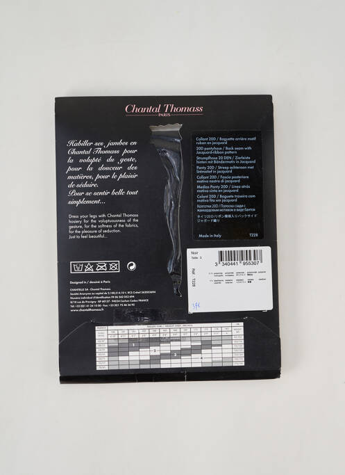 Collants noir CHANTAL THOMASS pour femme