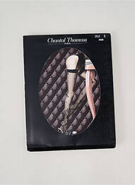 Bas imprimé fantaisie noir CHANTAL THOMASS femme
