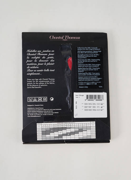 Collants noir CHANTAL THOMASS pour femme