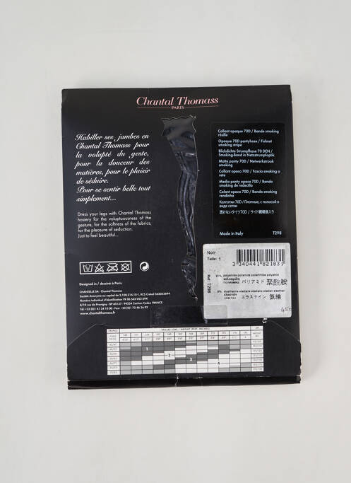 Collants noir CHANTAL THOMASS pour femme
