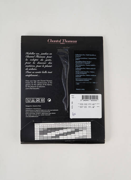 Collants noir CHANTAL THOMASS pour femme