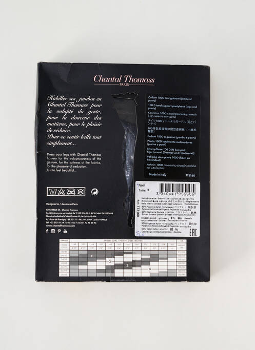 Collants noir CHANTAL THOMASS pour femme