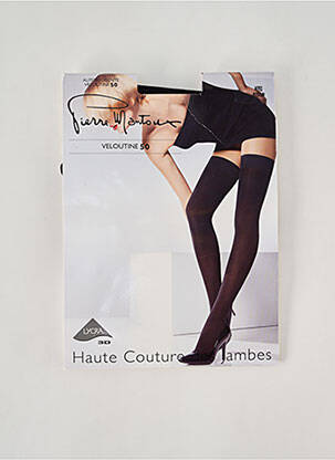 Bas stretch noir PIERRE MANTOUX femme