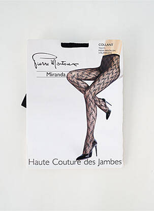 Collants stretch noir PIERRE MANTOUX femme