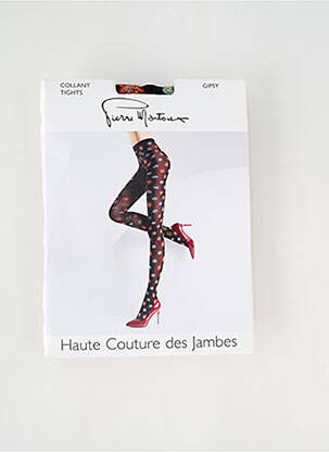 Collants stretch noir PIERRE MANTOUX femme