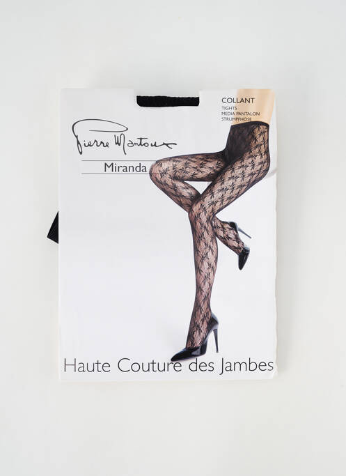 Collants noir PIERRE MANTOUX pour femme