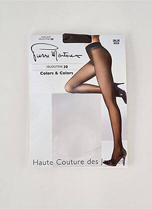 Collants stretch marron PIERRE MANTOUX femme