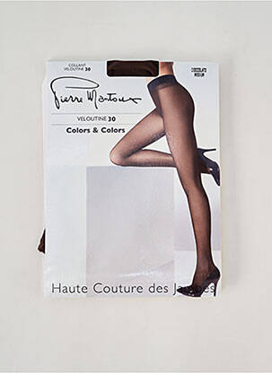 Collants stretch marron PIERRE MANTOUX femme