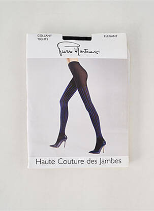 Collants stretch noir PIERRE MANTOUX femme