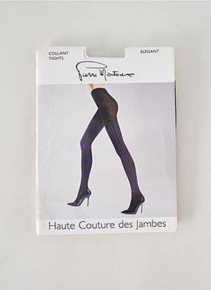 Collants stretch noir PIERRE MANTOUX femme