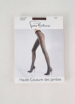 Collants stretch marron PIERRE MANTOUX femme