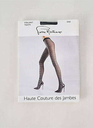 Collants stretch gris PIERRE MANTOUX femme