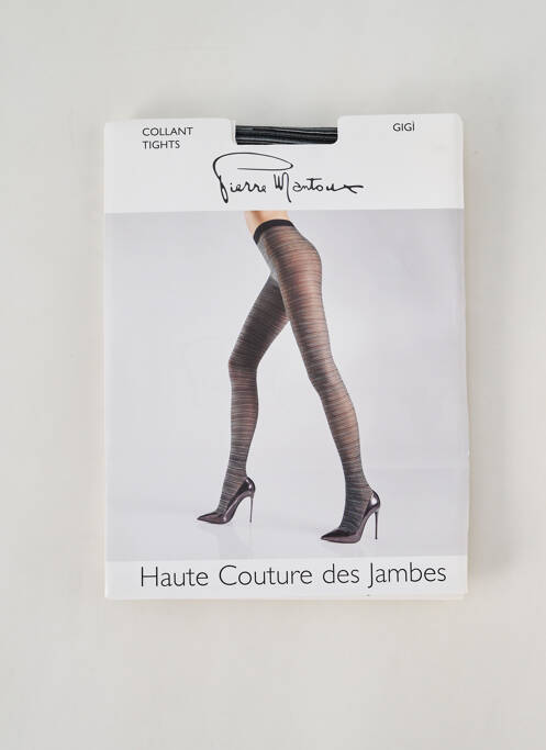 Collants gris PIERRE MANTOUX pour femme