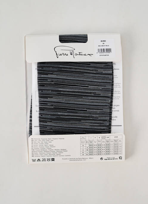 Collants gris PIERRE MANTOUX pour femme