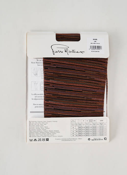 Collants marron PIERRE MANTOUX pour femme