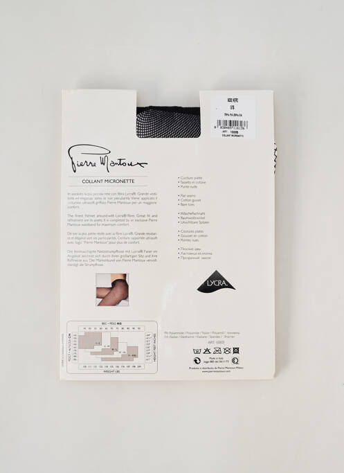 Collants noir PIERRE MANTOUX pour femme