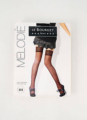 Bas imprimé fantaisie noir LE BOURGET femme
