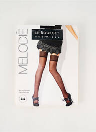 Bas imprimé fantaisie noir LE BOURGET femme