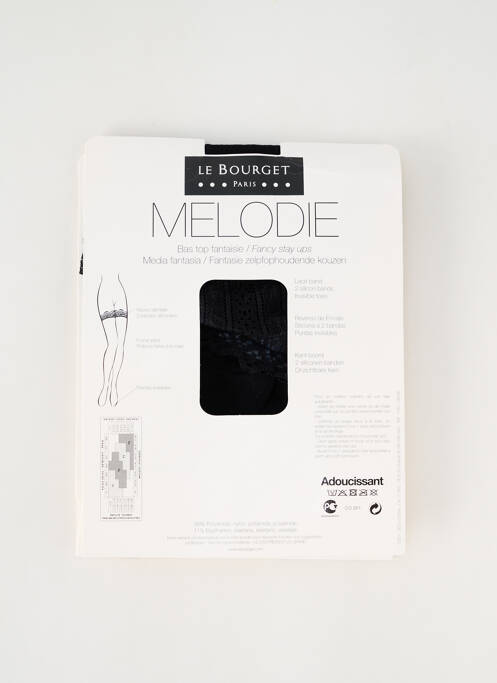 Bas noir LE BOURGET pour femme