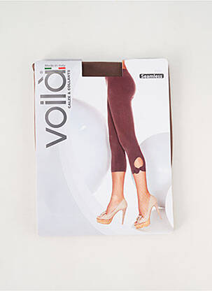 Legging taille élastique marron VOILA femme