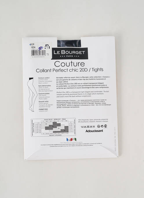 Collants noir LE BOURGET pour femme