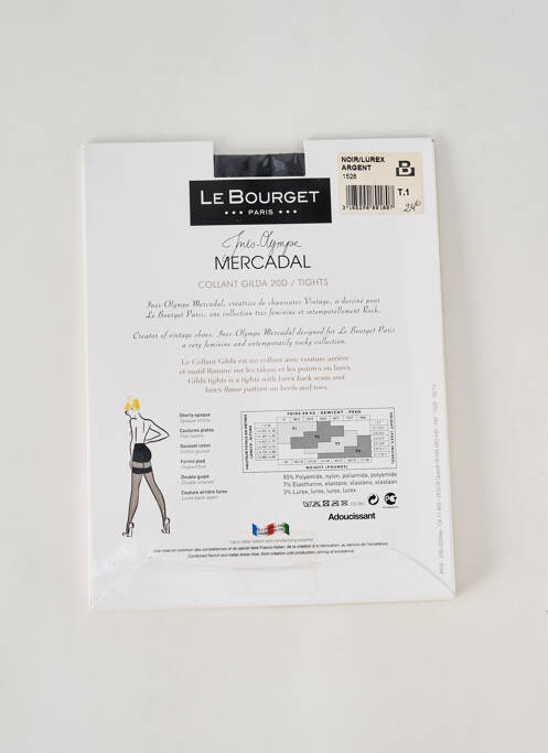 Collants noir LE BOURGET pour femme