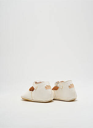 Bottillons matière lisse bout rond blanc EASY PEASY fille