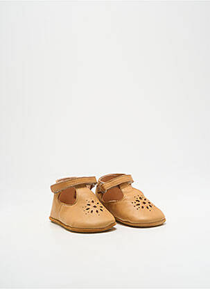 Bottillons matière lisse bout rond marron EASY PEASY fille