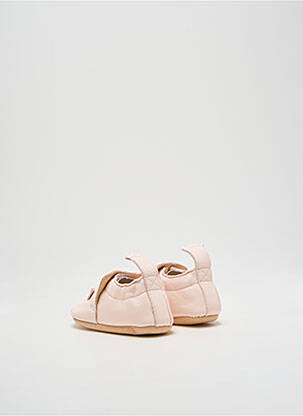 Chaussons/pantoufles semelle extérieure cuir bout rond rose EASY PEASY fille