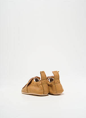 Chaussons/pantoufles semelle extérieure cuir bout rond marron EASY PEASY garçon