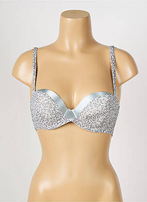 Soutien-gorge effet matière satinée haut soutien-gorge moulé gris IMPLICITE femme