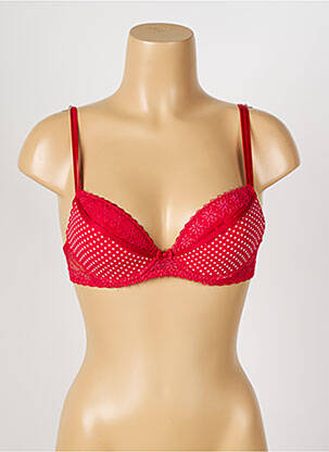 Soutien-gorge effet matière satinée haut soutien-gorge moulé rouge PASSIONATA femme