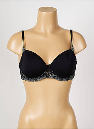 Soutien-gorge effet matière satinée haut soutien-gorge moulé noir SIMONE PERELE femme