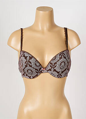 Soutien-gorge effet matière satinée haut soutien-gorge moulé marron PASSIONATA femme